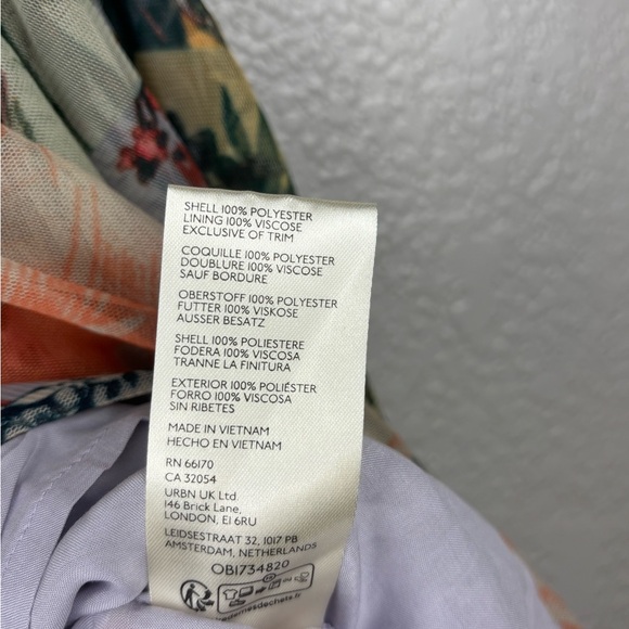 Anthropologie High-Low Tulle Women Garden Floral Watercolor Size6 Romantic Skirt - Picture 6 of 13